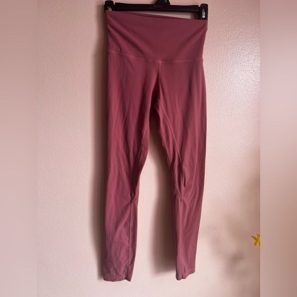 Moyooga Womens Peach Color Ribbed Paneled Activewear Workout Leggings Size Small - Picture 8 of 16